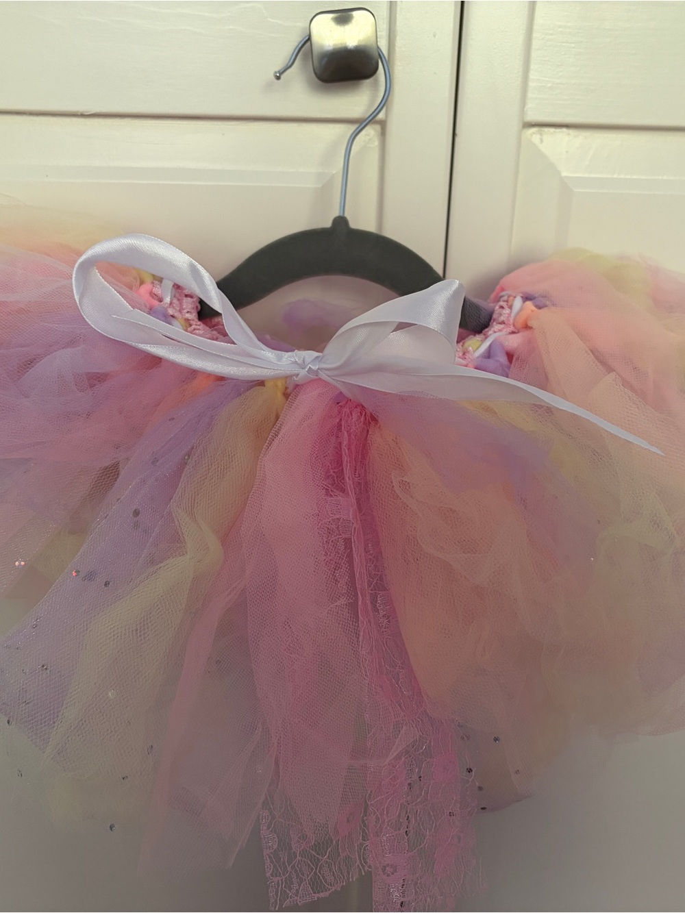 Girls Pink Multicolor Tulle Princess Tutu Skirt